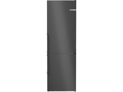 KGN36VXCT Serie 4 Vrijstaande koel-vriescombinatie met bottom-freezer 186 x 60 cm Zwart geborsteld staal anti-fingerprint, Total No Frost