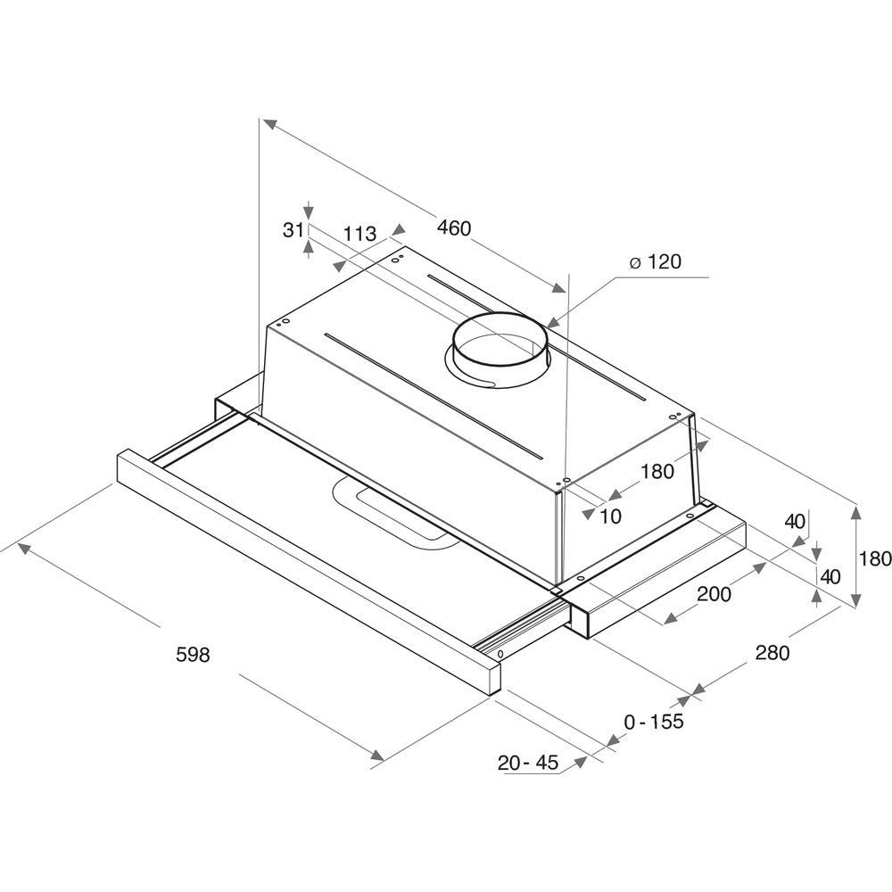 Whirlpool Dampkap AKR 749/1 NB