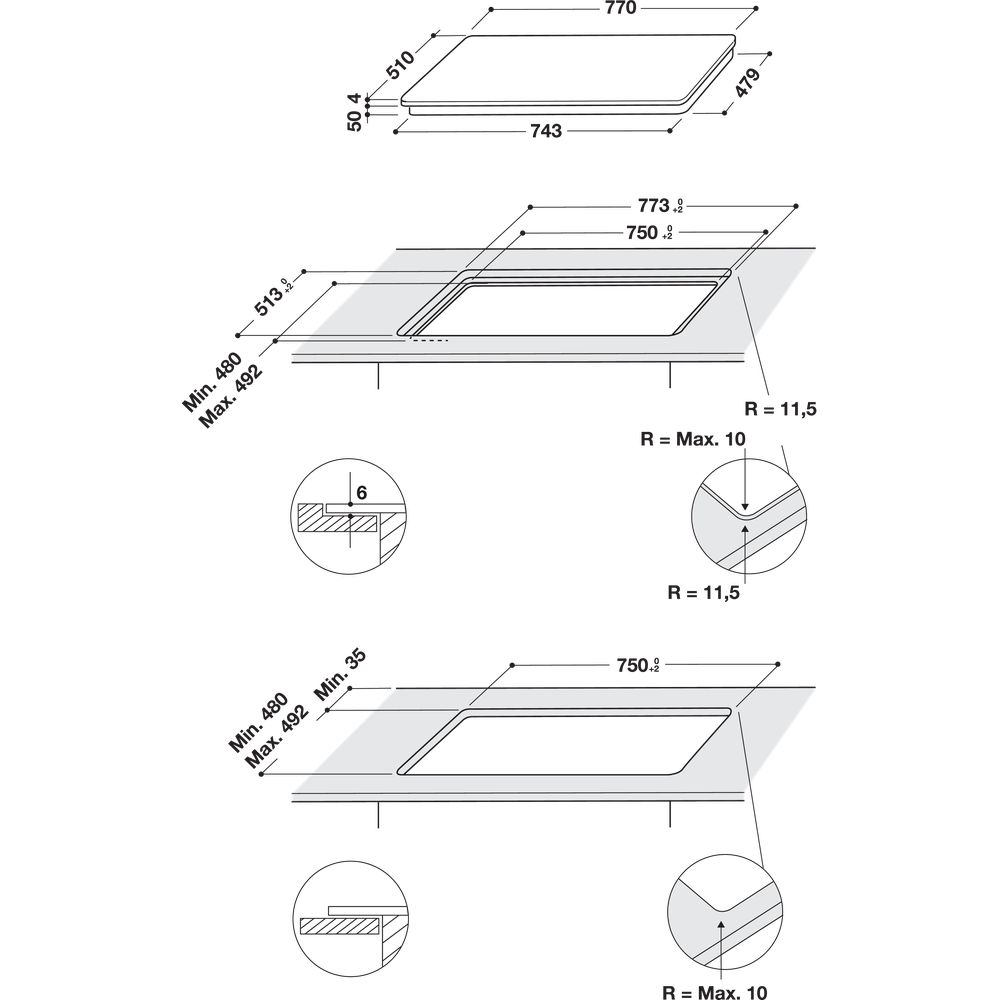 Whirlpool Kookplaat WB B4877 NE