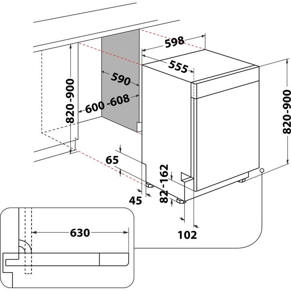 W7U HS31 X MaxiSpace Vaatwasser Onderbouw 60cm 