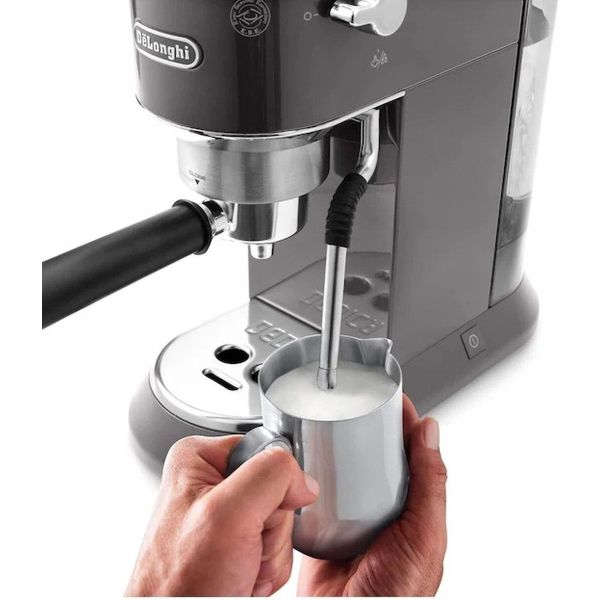 De'Longhi Dedica Arte Manual Espresso-koffiezetapparaat met nieuwe melkopschuimfunctie - Grijs