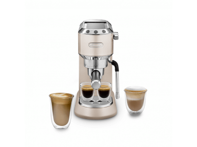 Dedica Arte Manual Espresso-koffiezetapparaat met nieuwe melkopschuimfunctie - Beige Gold