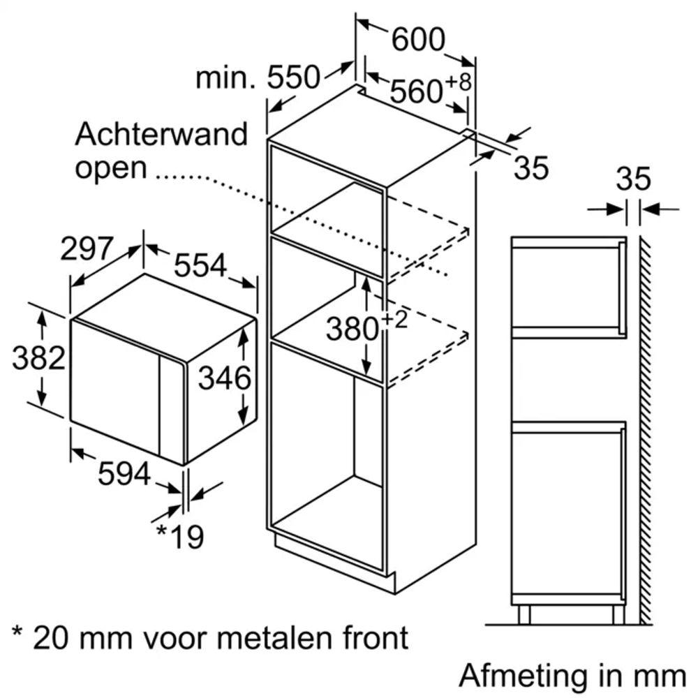 Siemens Microgolfoven inbouw BE520LMR0