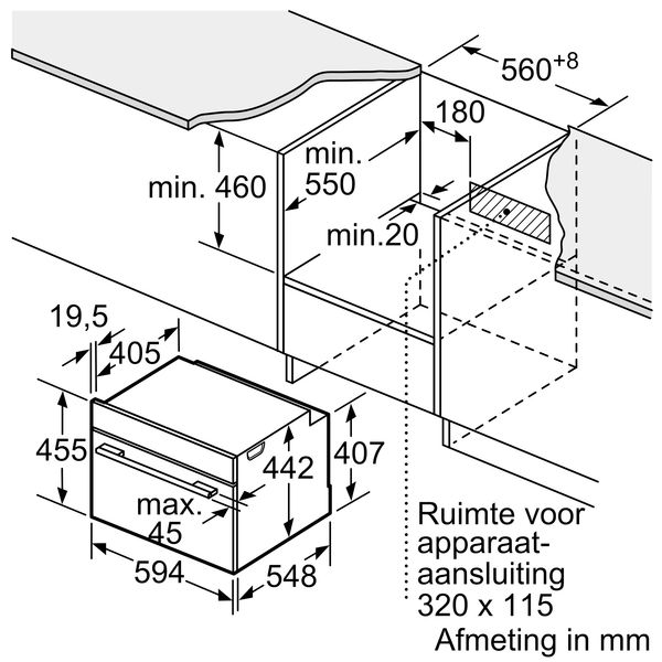 CM724G1B2S met magnetron Zwart 