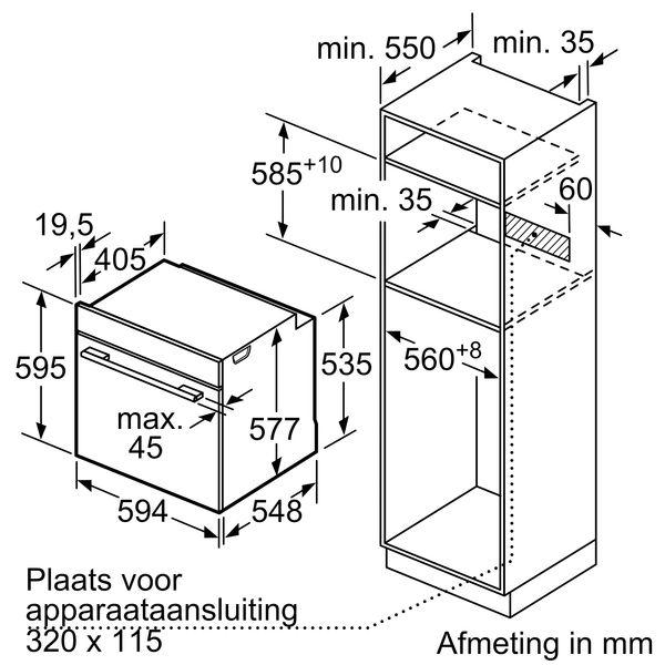 Siemens HS736G1B1 met stoom Zwart