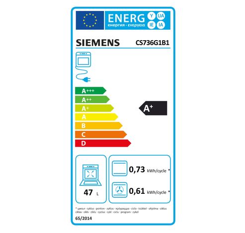 CS736G1B1 met stoom Zwart  Siemens