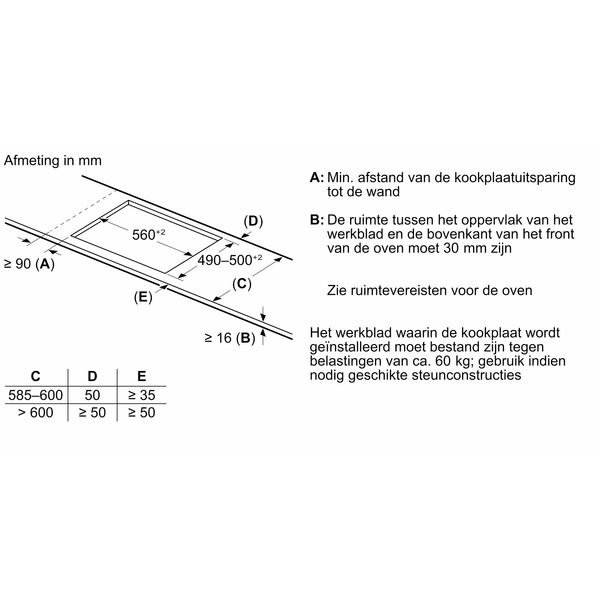 Siemens ED751HSB1E iQ500 Inductiekookplaat 70 cm Zwart, opbouwmontage zonder rand