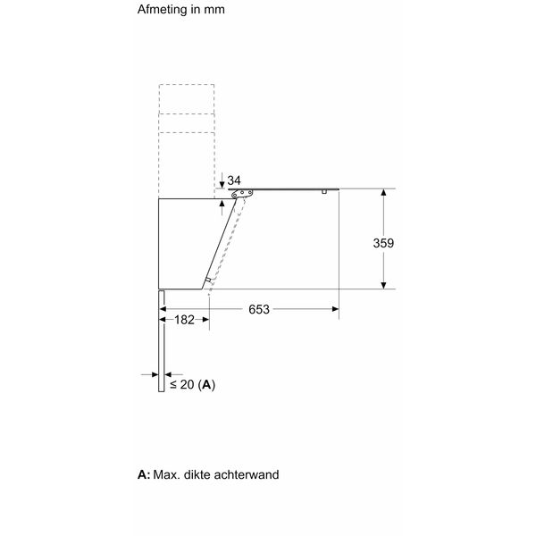 LC65KDK60 iQ100 Wanddampkap 60 cm zwart glas 