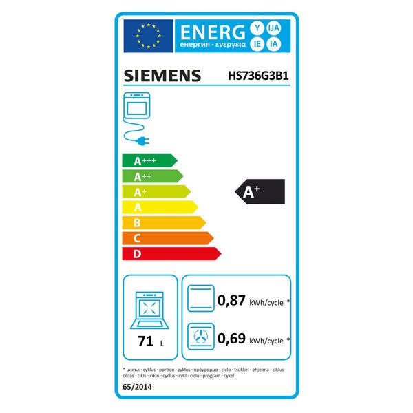 Siemens HS736G3B1 Combi stoomoven Zwart