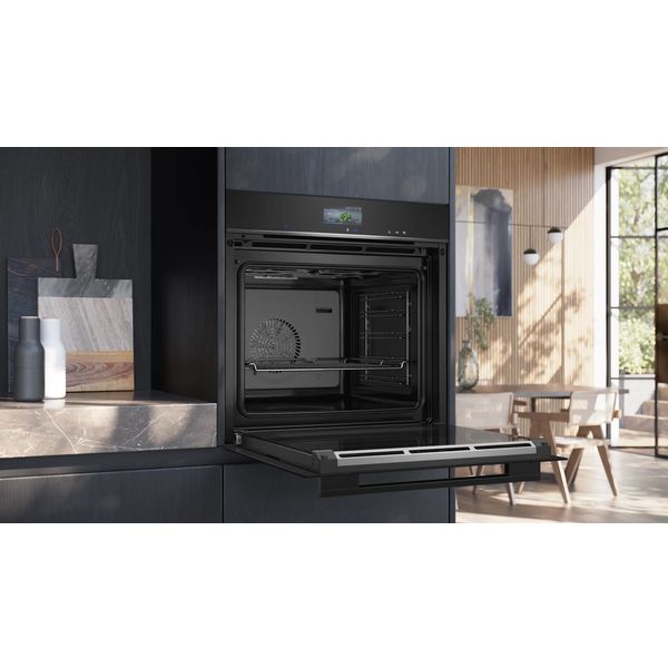 HS736G3B1 Combi stoomoven Zwart Siemens