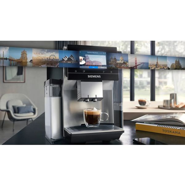 Siemens TQ713R03 espresso volautomaat EQ700 integral edelstaal, Waterreservoir