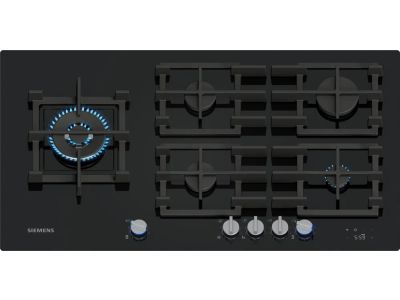 ER9A6SH40 iQ700 Gaskookplaat 90 cm Hardglas, Zwart