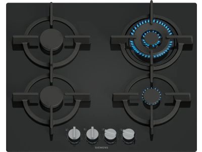 EP6A6HI10 iQ500 Gaskookplaat 60 cm Hardglas, Zwart