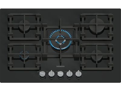 EP7A6QI40 iQ500 Gaskookplaat 75 cm Hardglas, Zwart