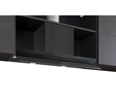 LJ97BDP60 iQ500 Geïntegreerde design dampkap 90 cm zwart glas, Matzwart