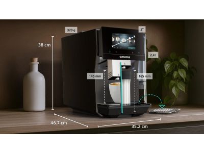 TP727EF6 Espresso volautomaat EQ700 iAroma Midnite silver metallic