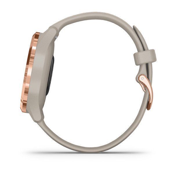 Vivomove 3S Sport Rose Gold met tundra zandkleurig siliconen band