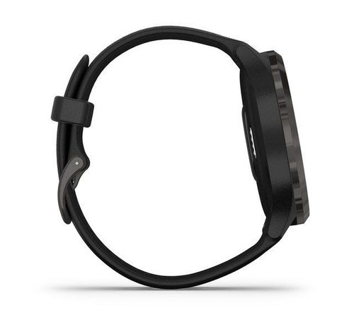 Vivomove 3 Sport Gunmetal met zwarte siliconen Band  Garmin