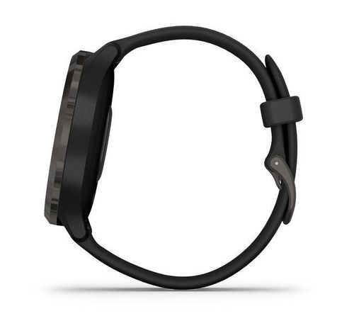 Vivomove 3 Sport Gunmetal met zwarte siliconen Band  Garmin