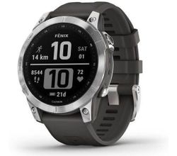 Fenix 7 Zilver met Graphite polsband Garmin