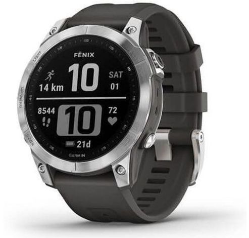 Fenix 7 Zilver met Graphite polsband  Garmin