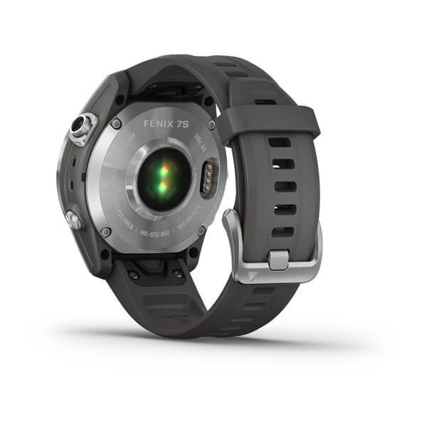 Garmin Fenix 7S Zilver 42mm met Graphite band