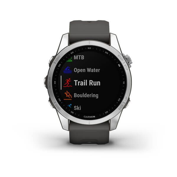 Garmin Fenix 7S Zilver 42mm met Graphite band