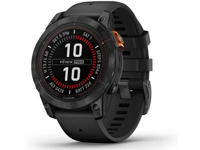Fenix 7 Pro Solar, Slate Gray met zwarte polsband (47mm)