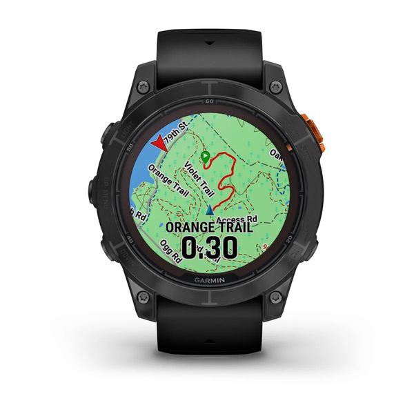 Garmin Fenix 7S Pro Solar, Slate Gray met zwarte polsband (47mm)