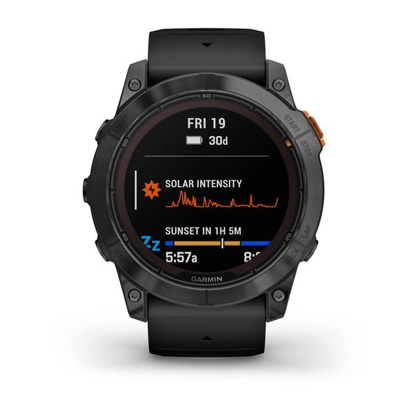 Garmin Fenix 7X Pro Solar, Slate Gray met zwarte polsband (51mm)