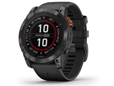 Fenix 7X Pro Solar, Slate Gray met zwarte polsband (51mm)