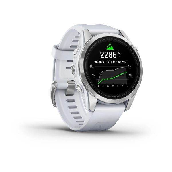 Garmin Epix™ Pro (Gen 2) Zilver met Whitestone polsband (42mm)