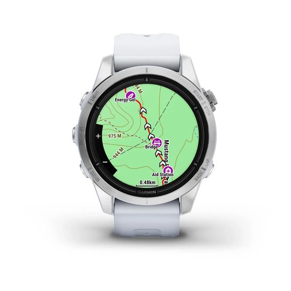 Garmin Epix™ Pro (Gen 2) Zilver met Whitestone polsband (42mm)