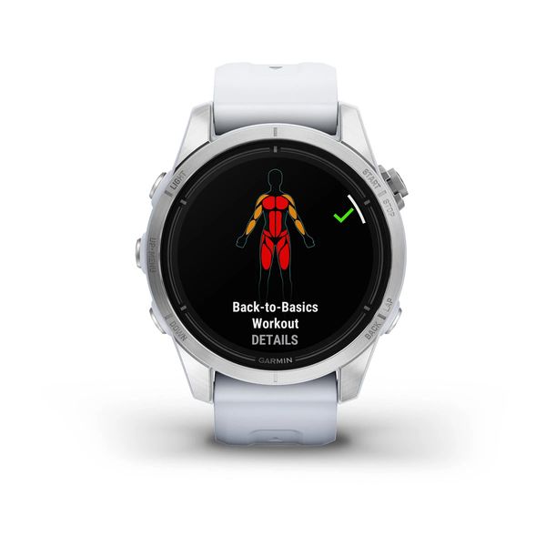 Garmin Epix™ Pro (Gen 2) Zilver met Whitestone polsband (42mm)