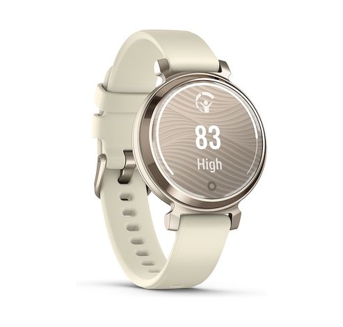 Lily 2 Cream Gold avec bracelet en silicone blanc coco  Garmin