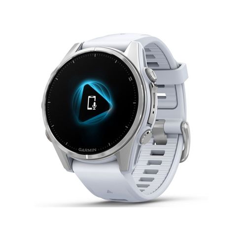 Fenix 8 - 43 mm, AMOLED, Zilver met Whitestone siliconen band  Garmin