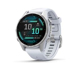 Fenix 8 - 43 mm, AMOLED, Zilver met Whitestone siliconen band Garmin