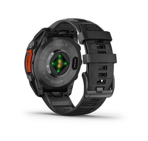 Fenix 8 - 47 mm, AMOLED, Slate grey met Zwarte siliconen band  Garmin