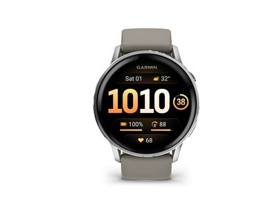 Venu® 4 - 45 mm Zilver met zilvergrijze siliconen band