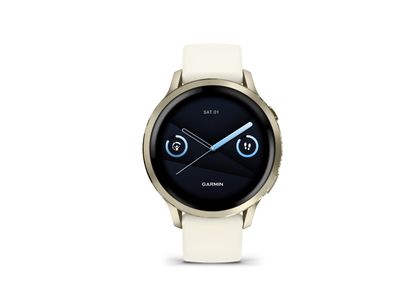 Venu® 4 - 41 mm Lunar Gold met Bone siliconen bandje