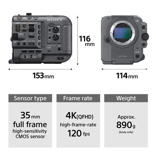 Sony ILME-FX6 Cinema Line FX6 FullFrame Camcorder