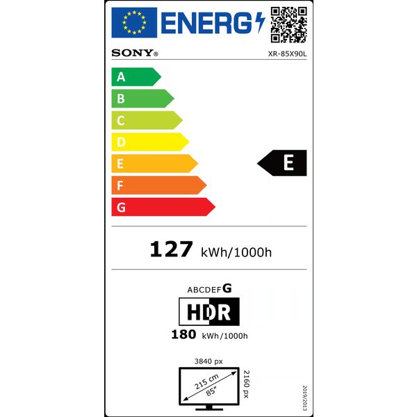 X90L | BRAVIA XR | Full Array LED | 4K Ultra HD | High Dynamic Range (HDR) | Smart TV (Google TV) 85inch 