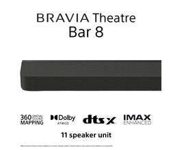 BRAVIA Theatre Bar 8 Enkele Soundbar 360 Spatial Sound Mapping Dolby Atmos®/DTS:X® Sony