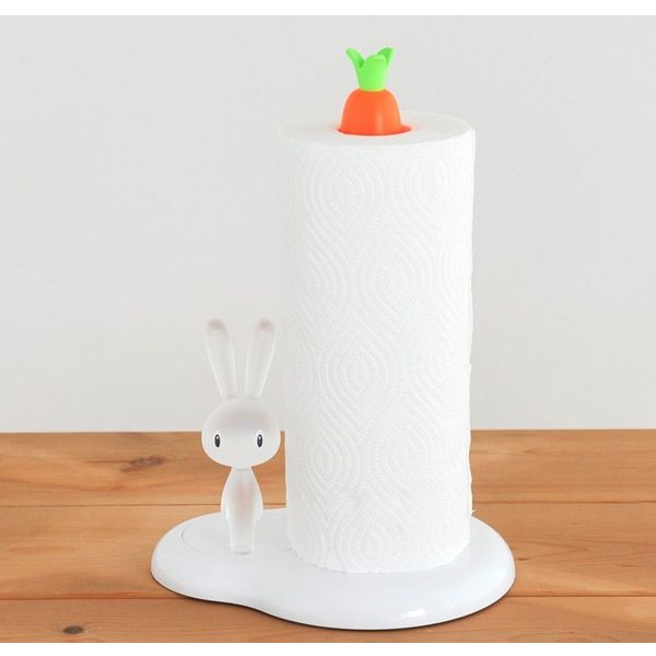 Bunny & Carrot Keukenrolhouder Wit 29,40cm 