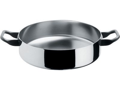 Casserole basse 28cm chrome haute brillance