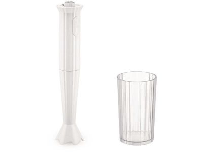 Plissé handblender Wit