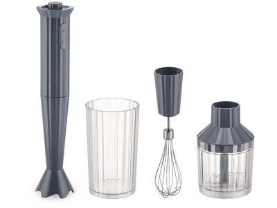 Plissé handblender set Grijs