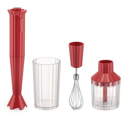 Plissé handblender set Rood  Alessi