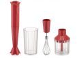 Plissé handblender set Rood