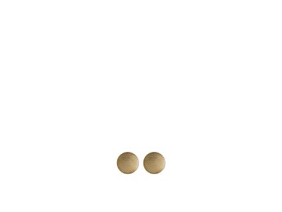 Acta Two earrings in steel, coated with hypoallergenic PVD, gold.
